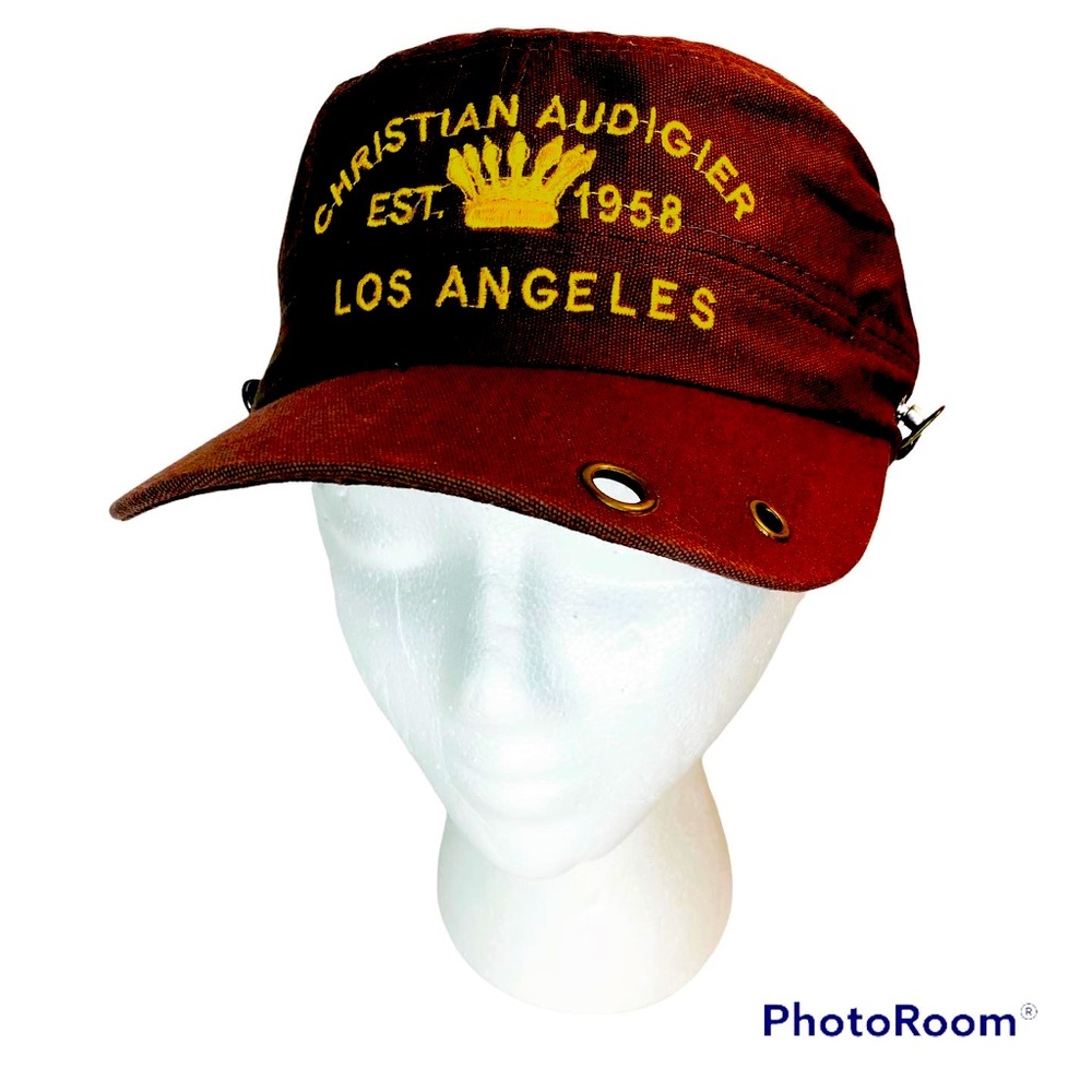 Christian Audigier Spellout Ed Hardy Vtg Y2K Fish Graffiti Rivets Military Hat